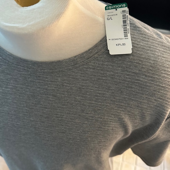 NWT- 🎁 NEVER LOSE HEDGE- Men’s L textured grey SS tshirt - Picture 3 of 6